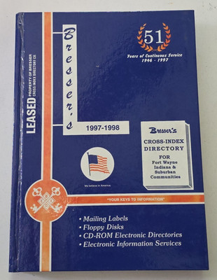 Bresser's Fort Wayne Indiana City Directory 1997- 1998 Hardcover Good Condition