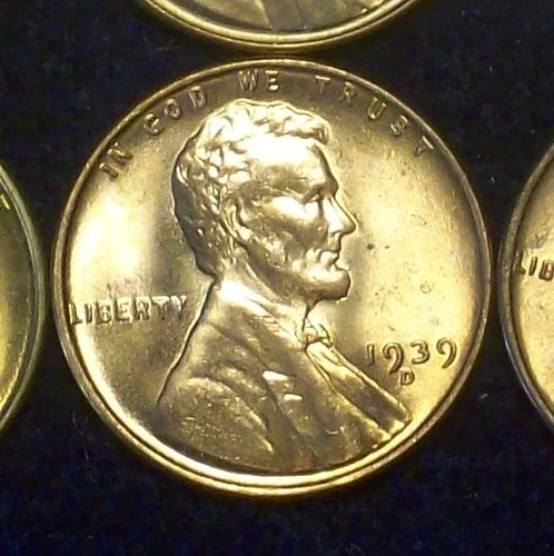 1939-D BU - LINCOLN WHEAT CENT - NICE COLOR - GOOD DETAILS - SEE PICS!