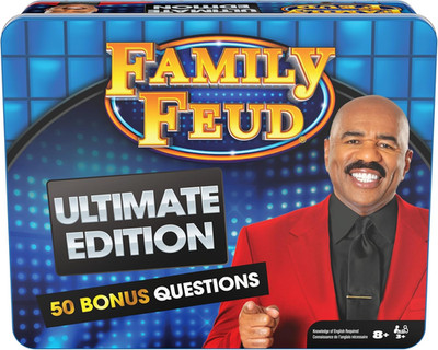 , Family Feud: Ultimate Edition, Includes Tin Storage Box & 50 Bonus Questions, 