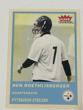 Ben Roethlisberger 2004 Fleer Tradition Blue Parallel Rookie Card 333 Steelers. rookie card picture
