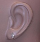 14k white gold 1.05ct SI3 E marquise diamond stud earrings EGL vintage Natural — photo 7