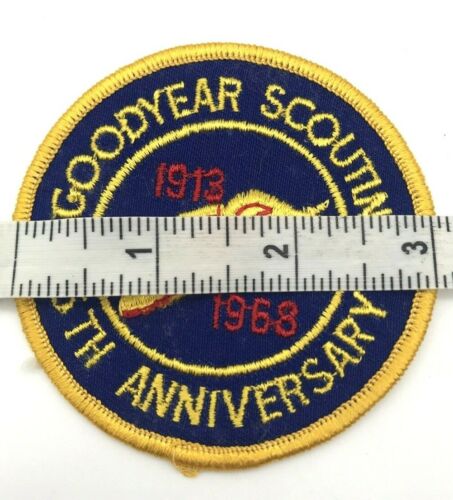 Patch vintage Boy Scouts of America GOODYEAR SCOUTING 55° ANNIVERSARIO 1968 - Foto 3 di 4
