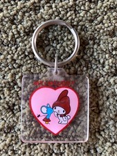 Vintage Sanrio VERY RARE MY MELODY 1978 KEY CHAIN KEY RING ACRYLIC
