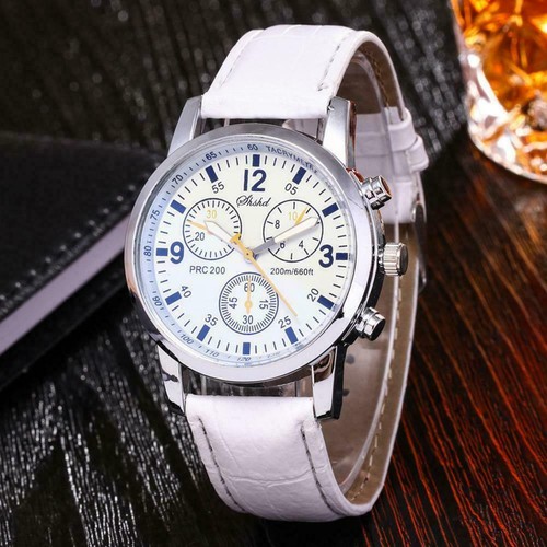 Men's Leather Military Casual Analog Quartz Wrist Watch quality Gift H8S5 - Picture 8 of 19