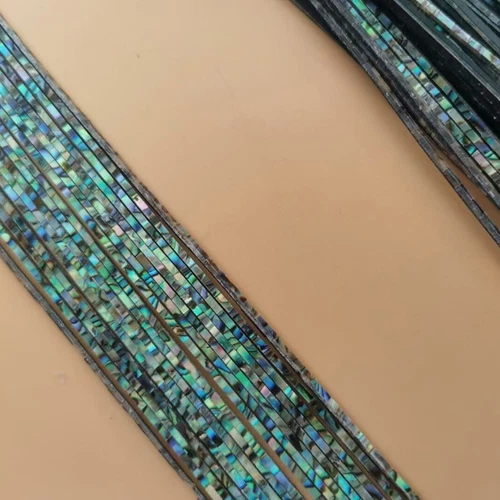 8/16 pezzi Abalone Shell Edge Strip Binding Purfling 400 mm intarsio chitarra liutaio USA - Foto 3 di 20