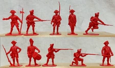 Accurate 1776 British Infantry set #1 - 10 54mm figs red - Second Version
