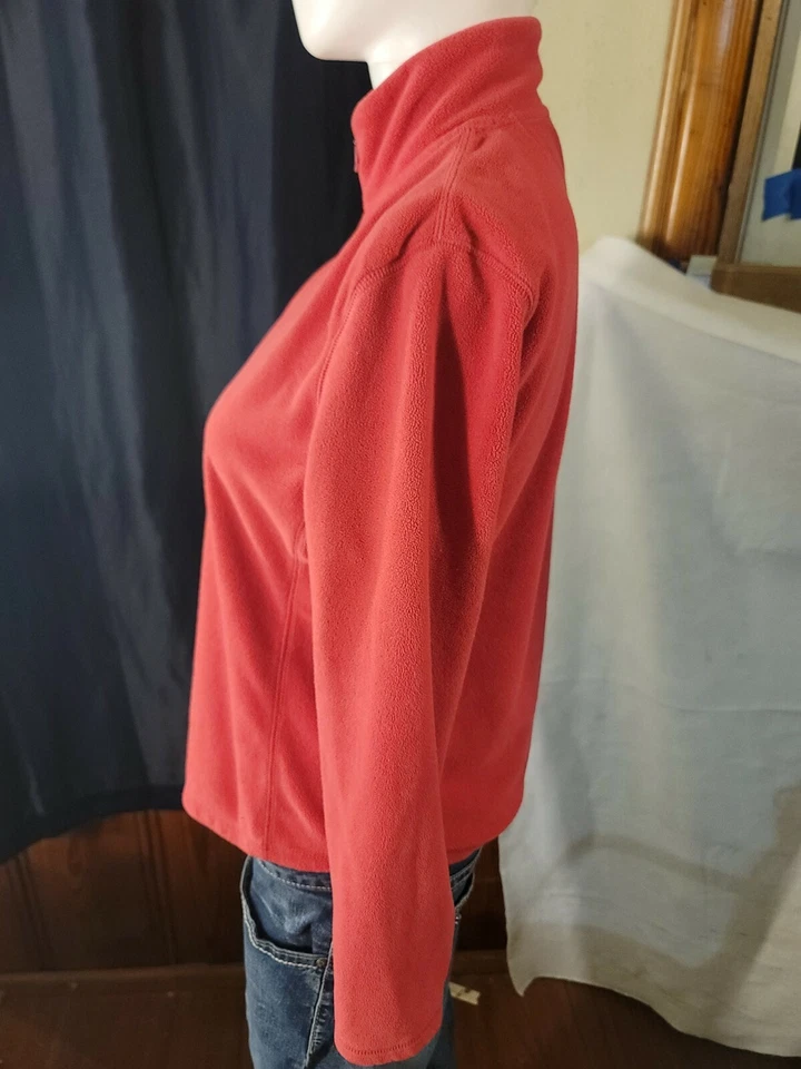 Gap Outlet Coral Pink 1/4 Zip Long Sleeve Fleece Pullover Jacket Size S - Image 4 of 4