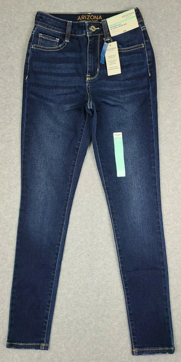 Arizona Jean Co. Women\'s 1 Jeans Superflex Hi-Rise Jegging Dark Wash Denim  Blue | eBay