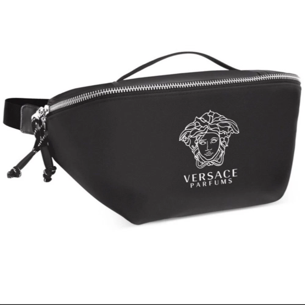 Versace Medusa Unisex Black Belt Bag Fanny Pack Crossbody Travel Pouch  