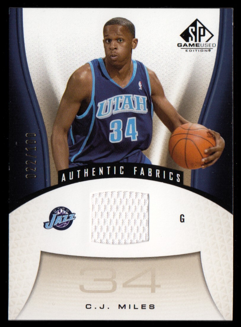 2006-07 SP Game Used Gold #196 C.J. Miles JSY /100 - NM-MT