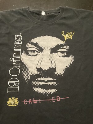 19 Crimes Cali Red Snoop Dogg Promo T-Shirt, Black, Size: Large
