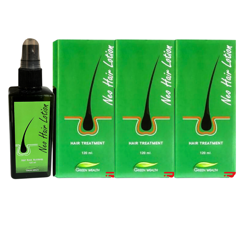 【新品未開封】EARTH BALL LOTION Green 3本 Neo Hair Lotion Original Thailand Green Wealth 120ml x 3 Bottles