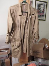 Women's Tan Safari Snap Zip Jacket Size Xl
