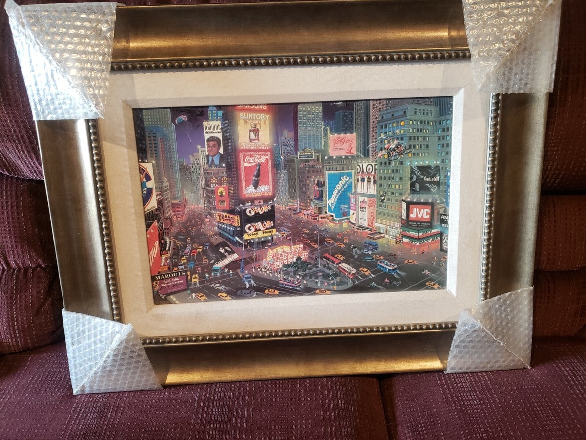 Alexander Chen An Evening in Times Square Embelished Giclee Canvas