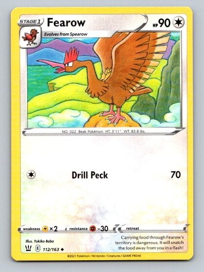 2021 Pokemon Card Battle Styles Fearow 112/163
