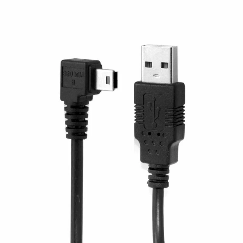 3.0m USB 2.0 Male to Mini USB B Type 5pin Male Right Angled 90 Degree Data Cable - Image 2 of 4