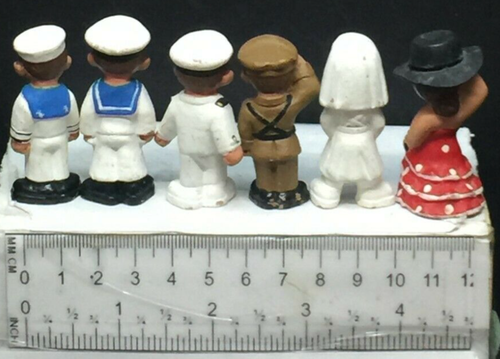 Vintage Cake Toppers Decoration (6) Seamen Nurse Flamenco Dancer - Foto 3 di 3
