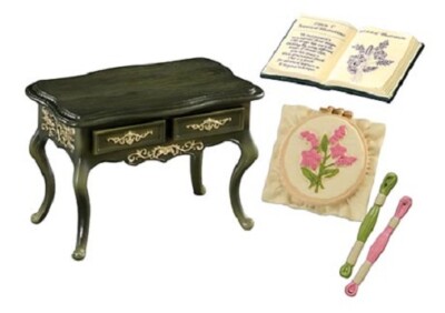 Re-Ment Miniatures Dollhouse Decoration Grandma Sewing Room Set Rement