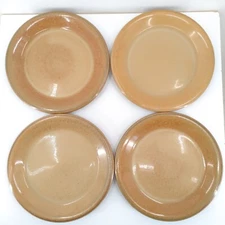 Studio Nova Copper Suite Stoneware Dinner Plates Glossy Mottled Brown Set of 4
