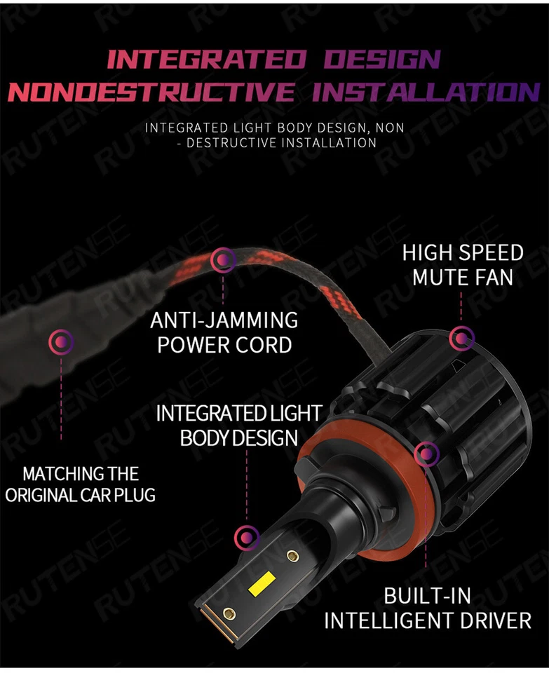 ✅ Premium Design 9005 HB3 LED Headlight Bulb Pack 20000 Lumen 6500k USA Shipping - Image 4 of 4