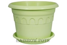  Plastic Plant Pots Decor Flower Pots  Planter with Saucer 10 Colours