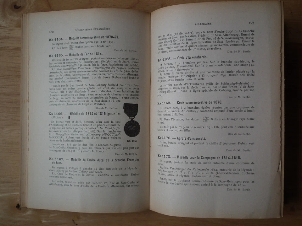 Décorations, Médailles, Monnaies et Cachets du Musée de L'Armée *1912* - Image 4 of 4