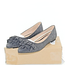 JOURNEE COLLECTION womens Judy flat shoe size 10 black faux leather upper NEW