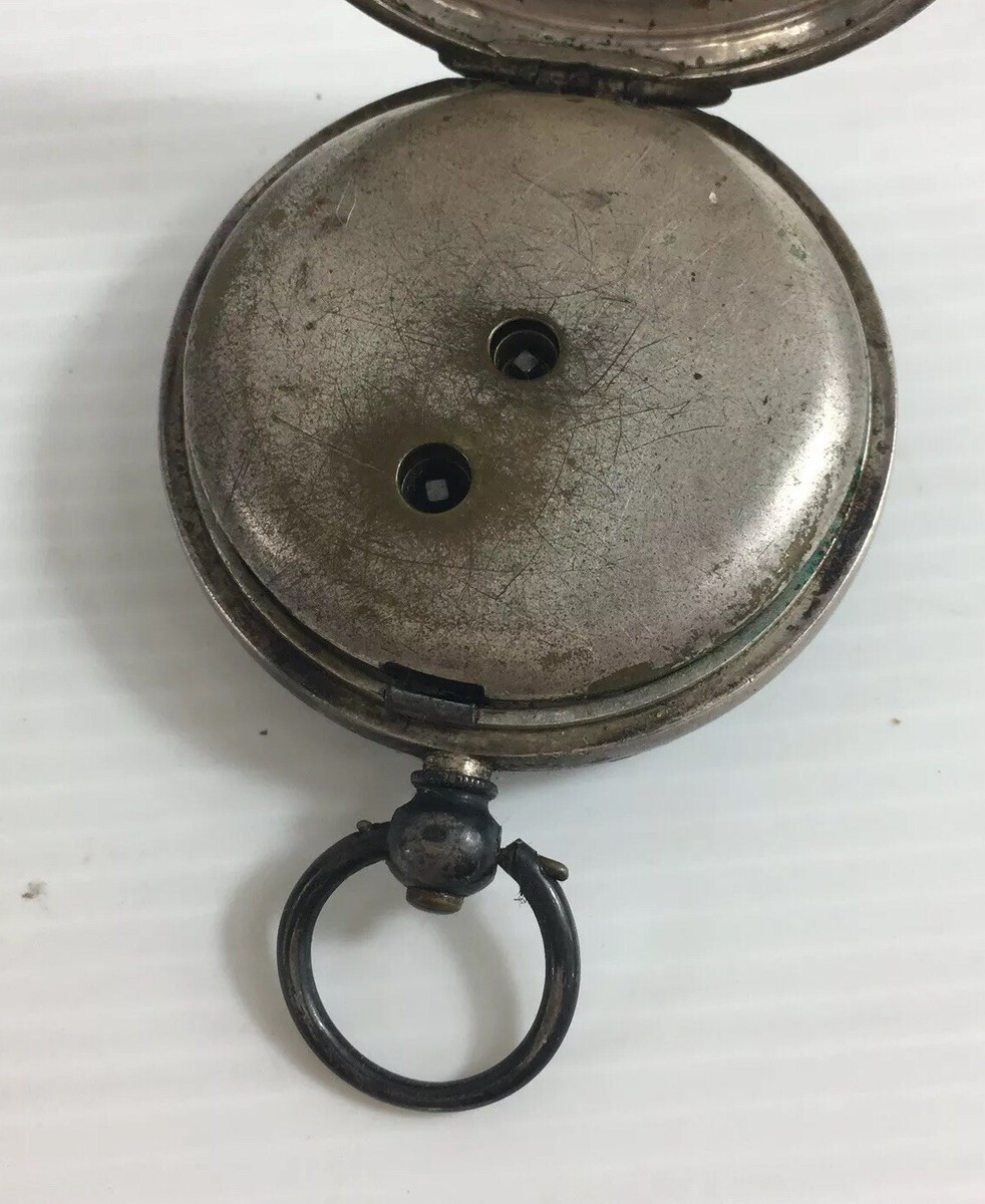 Antique S Tree Solid Silver Cased Pocket Watch Not Working A