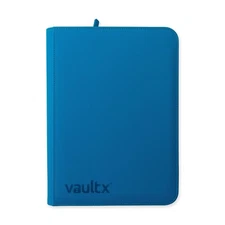 VaultX Binder Neon Blue 9 POCKET Exo-Tec Zip Binder BRAND NEW Holds 360 Cards