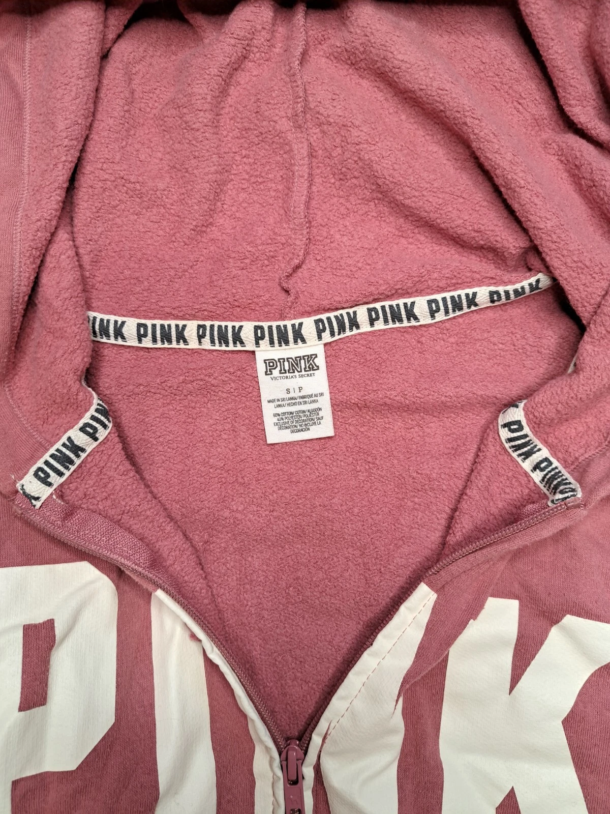 UNDERCOVER Giacca con cappuccio e zip intera rosa Victoria Secret taglia S