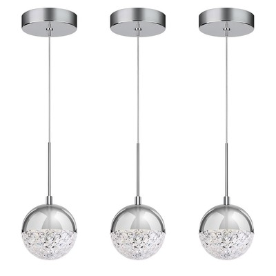 Pendant Lights Kitchen Island Chrome Height Adjustable Modern LED Pendant Lig...