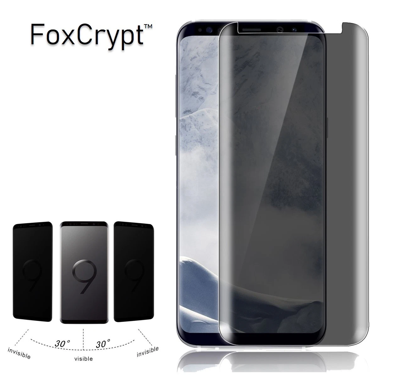 PRIVACY Anti Spy Privacy Glass Film Guard For Samsung Galaxy S9 S9+ CLEAR