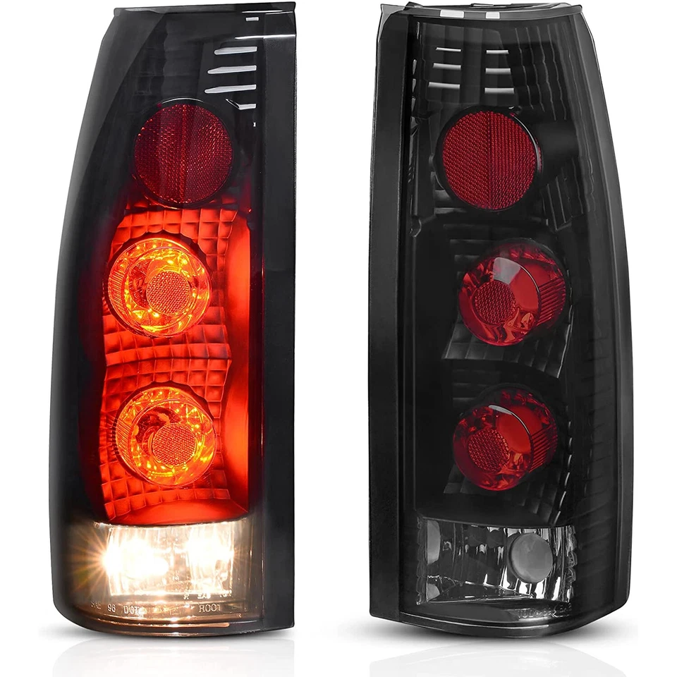 Tail Lights for 1988-1998 Chevy GMC C/K 1500 2500 3500 Black Smoke Brake Lamps - Image 2 of 4