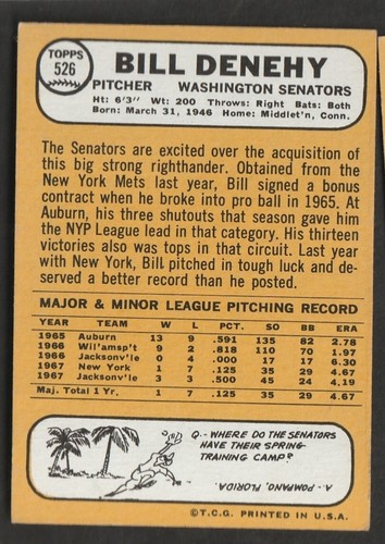 1968 Topps Baseball Cards Scegli una carta a scelta 295-660 EX X-MT 1/25 Set Break - Foto 384 di 490