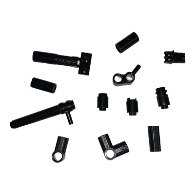 Lego Technic Rubber Stopper Lego 24375 Lot Of 12 Assorted Black