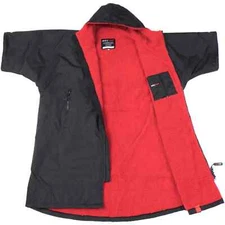 NEW Dryrobe Advance Short Sleeve Size XL Black/Red Sherpa Lined with Tags