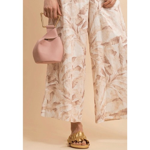 Cult Gaia Pink Mini Astraea Tote Bag Purse Blush Gold Leather Statement