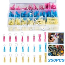 250PCS Heat Shrink Wire Connector DIY Kit Waterproof Marine Automotive Terminals