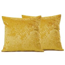 Decorative Throw Pillow Covers Pack of 2, Velvet 22" x 22" Pack of 2 Gold