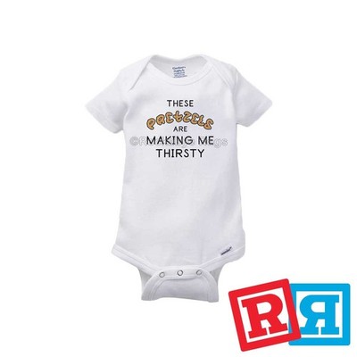 Seinfeld These Pretzels Are Making Me Thirsty Gerber Baby Onesie  White Bodysuit