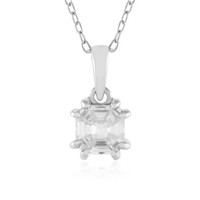 Cavill Silberkette Zirkon 1,75Ct Oktagon AnhäNger 925 Sterling Platiniert