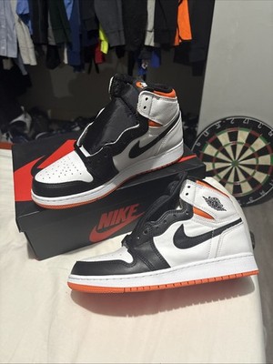 Air Jordan 1 Retro High OG GS White Black Electro Orange