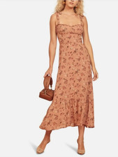 Reformation Nikita Ditsy Floral Midi Dress 2 Boho Feminine Wedding Garden Party