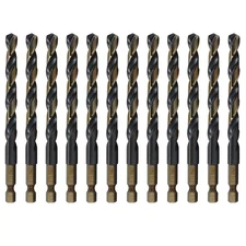 3/16 In. Quick Change Drill Bit with Hex Shank (12-Pieces)