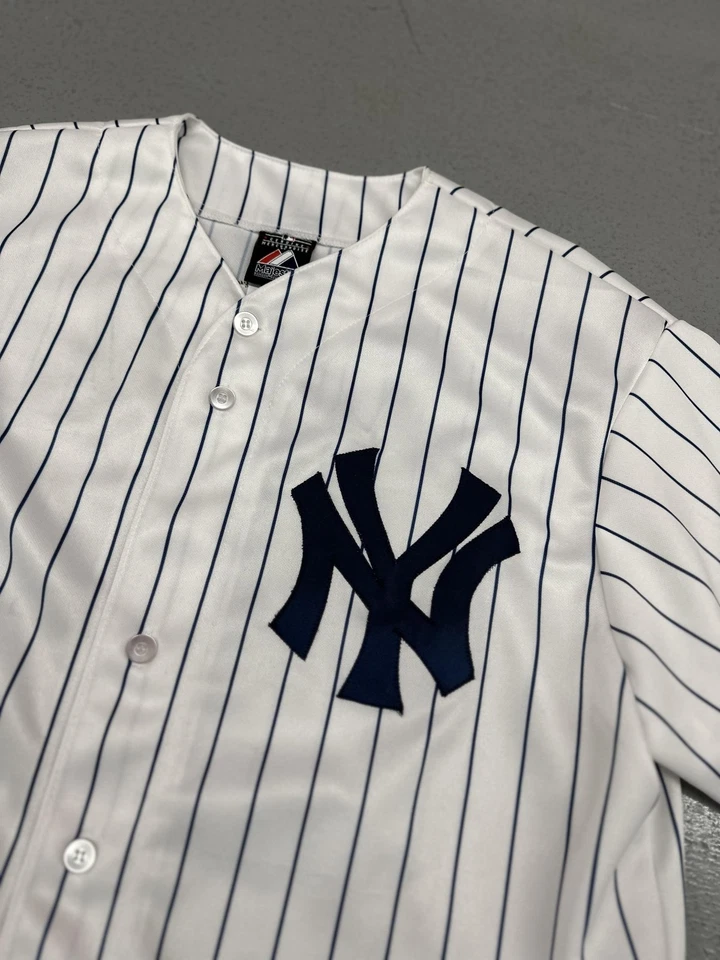 Camiseta de béisbol de los Yankees de Nueva York para hombre grande a rayas MLB Robinson Cano 24 Foto 4 de 4