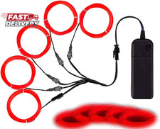 Bright Red EL Wire, Noise Reduction Neon Lights Wire 5 in 1 Meter, Electrolumine
