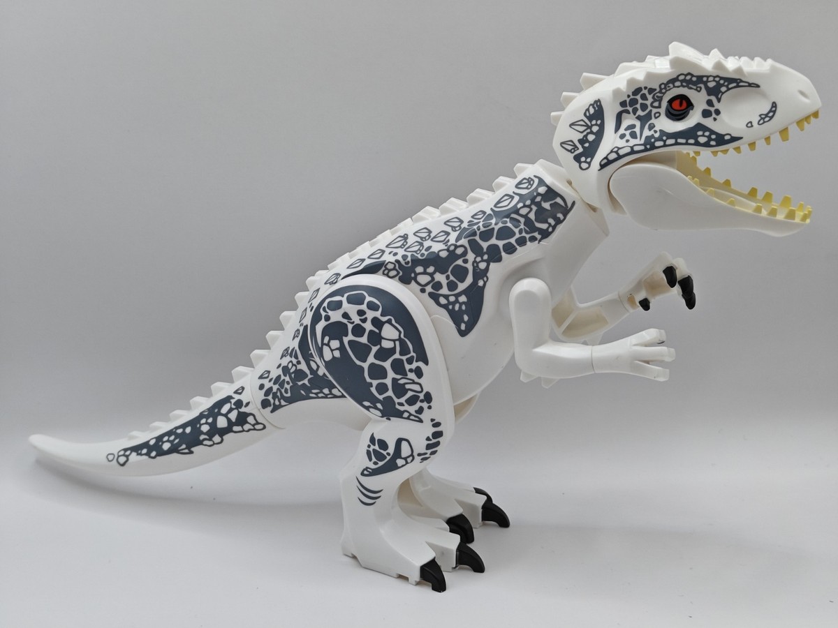 NEW Jurassic World Indominus Rex White Dinosaur Custom Lego Figure