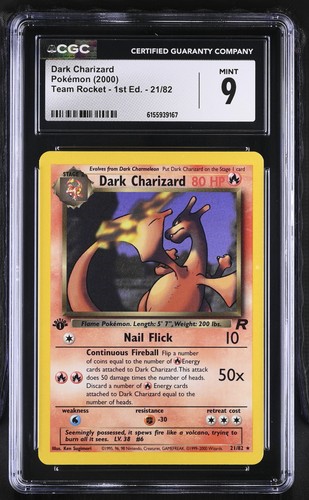 Dark Charizard (1st Edition) graded CGC 9 for sale on eBay