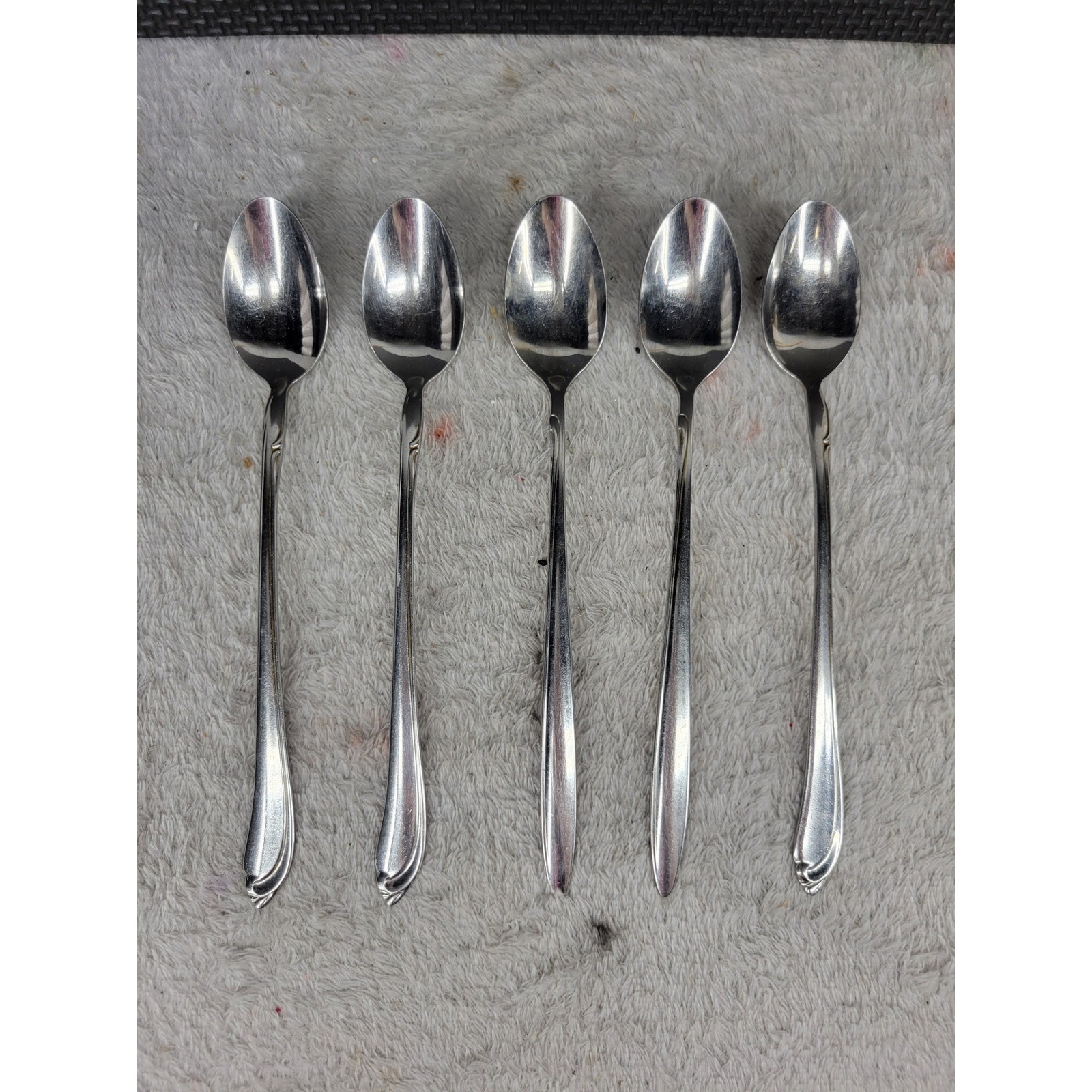 Set of 5 Oneida Craft Deluxe Stainless Steel Spoon Vintage Silverware Flatware