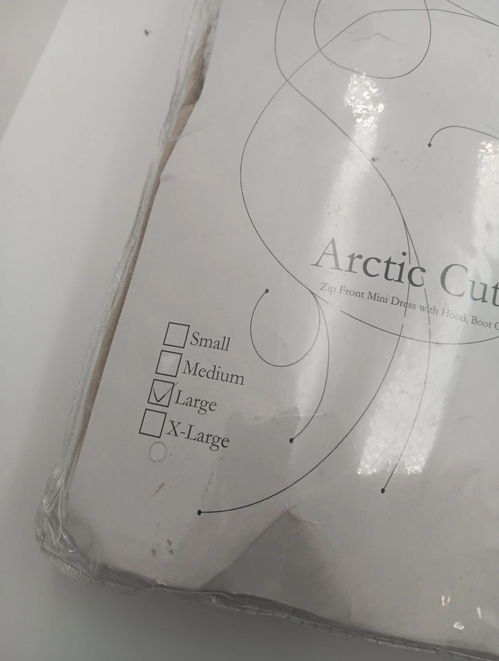 Mini Vestido "Artic Cutie" Sexy Mujer Invierno Navidad Disfraz Grande Cremallera Frontal Foto 3 de 4